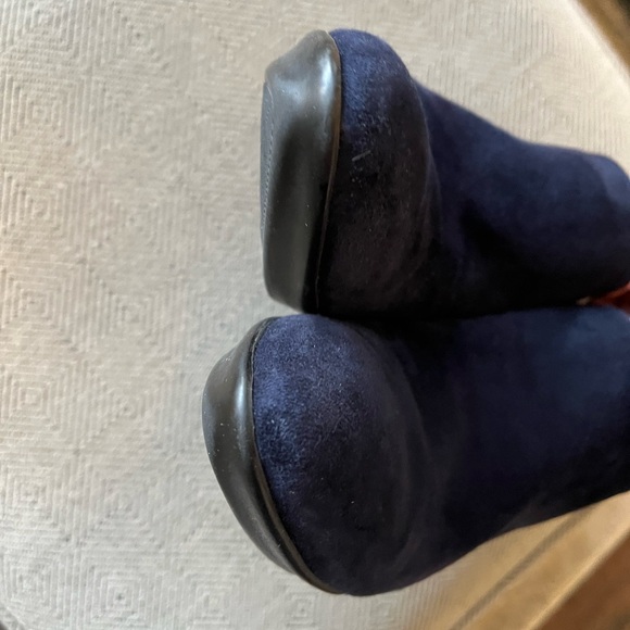 Aquatalia Navy Suede Booties - Picture 6 of 10